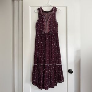 Ulla Johnson Silk Floral Burgundy Dress 4